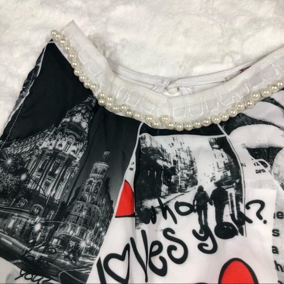 Mauve Love Graphic Beaded Neckline Sleeveless Blouse size M - Picture 4 of 12